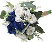 ERINGOGO Elegant Artificial Flower Bridal Bouquet for Wedding Table Centerpiece Faux Roses with Craftsmanship for Bride Floral Arrangement and Photoshoot