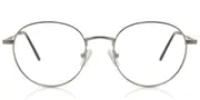 Round Full Rim Metal Men's Glasses Online Silver Size 50 - Lenses Included - Private Health Rebate - Blue Light Block - SmartBuy Collection