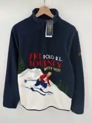 NEW Polo Ralph Lauren Ski Tourney Winter Event Fleece Pullover Sportsman Small