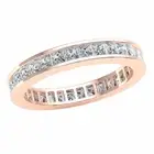 1.60Ctw Diamond Eternity Wedding Band Ring Princess Classic Channel Set 10k Gold
