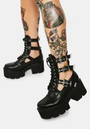 [Lamoda] Get Gone Buckle Platform Boots