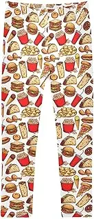 [Joisal] Tasty Snack White Pants for Girls, Comfy for Girl Yoga Pants, 4t Girls Leggings