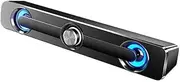 JSEIAJB Wired Powerful Computer Speaker Bar Stereo Subwoofer Bass Speaker Surround Sound Box LED for PC Laptop