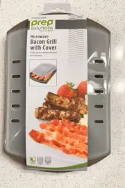 Prep Solutions by Progressive Microwave Small Bacon Grill with Vented Cover NEW