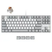 3inuS 87-Key 5-in-1 Mechanical Keyboard Hub Dual USB-C 4K HDMI Hot-Swappable - Brown Switches