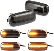 2 pieces Led Dynamic Side Marker Turn Signal Light Sequential Blinker Lights For Au di A3 S3 8P A4 S4 RS4 B6 B7 B8 A6 S6 RS6 C5 C7 2003-2011 Black Indicator Lamp