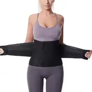 Postpartum Belly Band - C-section Belly Binder Wrap Abdominal Binder For Post Surgery Recovery - Girdle For Tummy-tuck Black S