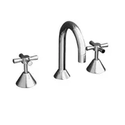 Kirra Profile Fixed Spout Basin Three-Piece Set Chrome Solid Brass