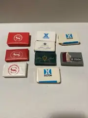 9 Vintage Travel Size Hilton and Sheraton Hotel Soaps