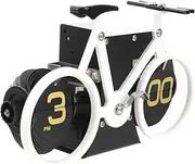 GOOHOCHY Ingenious Design Clock Retro Round Wall Clock White Style Clock for Home Alarm Clock