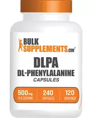 BulkSupplements DL-Phenylalanine 240 Capsules - DLPA Supplement - 500mg Servings