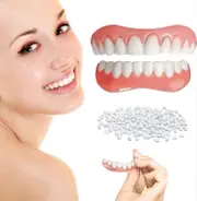 Rhafayre 2 Sets Of Dentures, Upper And Lower Dentures, Natural And Comfortable, Protect Teeth And Regain Self-confidence And Smile
