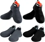[SATINIOR] 4 Pairs Over Sneaker Dance Shoe Socks Dance Shoe Covers Ballroom Dancing Socks