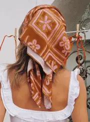 Vittorio Head Scarf Rust / Pink