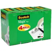 Scotch Magic Tape 19mm x 20m 4 Pack