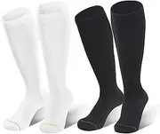 [JDQ] Compression Socks for Women & Men (2 Pairs) 20-30mmHg Circulation Support Socks for Athletic Running