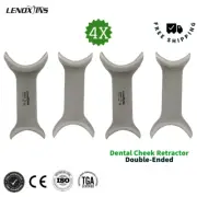 4X Dental Cheek Retractors Mouth Opener Lip Surgical Double End Stainless Steel