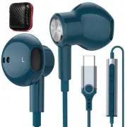 USB C Headphones Magnetic USB-C Wired Earbuds HiFi Stereo Type C Earphones Mi...