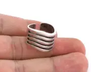 Adjustable Ring Antique Silver Plated brass 18mm 8US inner size Adjustable 3366