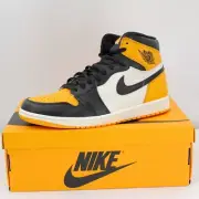NIKE AIR JORDAN 1 RETRO 1985 HIGH OG TAXI YELLOW SHOES MENS SIZE 11