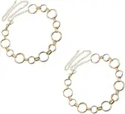[WRITWAA] 1PC Adjustable Alloy Body Chain with Tassel for Women Retro Hollow Circle Design Fashion Waist Chain for Parties and Festivals