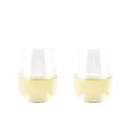 Premium Stemless Wine Glass Set of 2 Size 550ml by Cellar