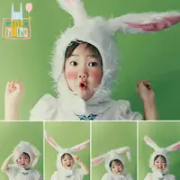在飛比找蝦皮購物優惠-🍒台灣現貨🍒 兔耳頭套 白色 毛絨 搞怪 兒童寫真道具 兔耳