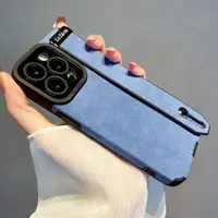 在飛比找ETMall東森購物網優惠-藍色小羊皮適用蘋果13promax手機殼X全包r鏡頭iPho