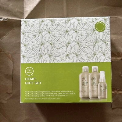 Paul Mitchell Tea Tree Hemp Restoring Shampoo,Condition & Oil Trio Set