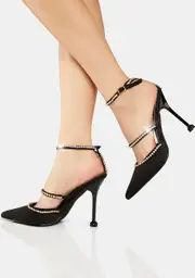 Onyx Over The Top Pointed Heels