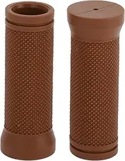 X AUTOHAUX Bike Handlebar Grips Covers 90mm Long Lightweight | Bicycle End Grip Protector Brown 1 Pair