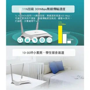 TP-Link TL-WR840N 300Mbps 無線網路wifi路由器 分享器 台灣公司貨 三年保固