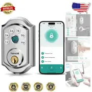 Advanced Auto-Lock Silver Door Lock with Fingerprint & Remote Control Features