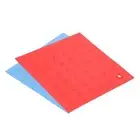 Silicone Trivet Mats 2pcs, Square Dots Dish Drying Mat - Light Blue, Red
