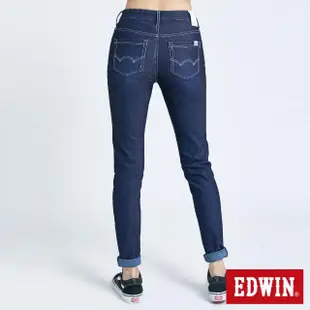 【EDWIN】女裝 JERSEYS迦績EJ2超彈窄直筒牛仔褲(原藍磨)