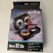 1990s Metro by Plano 32 CD Case Hard Plastic Indexed Protective Vault Wallet EUC