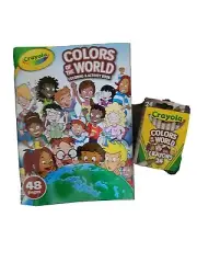 Crayola Colors Of The World Coloring Activity Book with 24 Multicultural Crayons