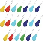 XUKZIMA 20 Pcs Needle Threaders Brass Wire Gourd Shaped Plastic Needle Thread Easy to Insert Hand Sewing Needles,Used for Sewing Machines Hand Sewing Cross Stitch Mending Clothing (Random Colors)