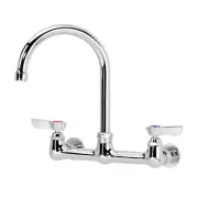 Krowne 12801L 8 in Wall Mount Faucet w/ 6 in Swivel Gooseneck Spout