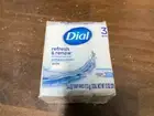Dial Antibacterial Bar Soap, Refresh & Renew, White, 4 oz, 3 Bars