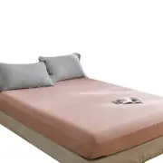 Catzon Cotton Sheets Mattress Dustproof Protective Cover Fabric Bedding-WarmCoffee