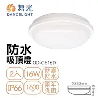 在飛比找momo購物網優惠-【DanceLight 舞光】2入組 LED 16W 防水吸