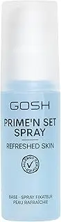 GOSH Prime'n Set Fixing Spray, Vegan 2-in-1 Makeup Setting & Primer Spray for Long-Lasting Looks, Clear, Fragrance-Free