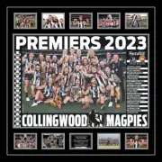 2023 AFL Premiers Collingwood Photo Poster Framed Memorabilia