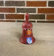 MURANO Glass Millefiori Bell Satin Drip Handle Italy Art