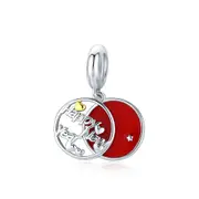Women Bracelet Silver plating Happy New Year Charm for DIY Jewelry