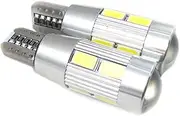Car T10 White LED Light Bulb, Nikauto Car T10 LED Bulbs 10SMD 5630 Led Headlight Bulb 2Pcs/Lot 12V W5W