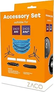 [ZACO] 501839-UK, Accessory Suitable Robot Vacuum Cleaner incl. Wipes, Filter, Side, Main Brush, Spare Parts, Set: A9sPro, A10