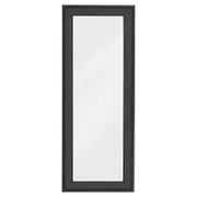 Polar View 600 x 1545mm Black Frosted Glass Openable Double Glazed Window