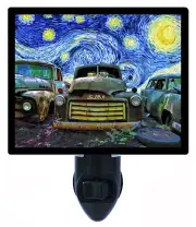 Vincent Van Gogh Decorative Photo Night Light, Junkyard Starry Night